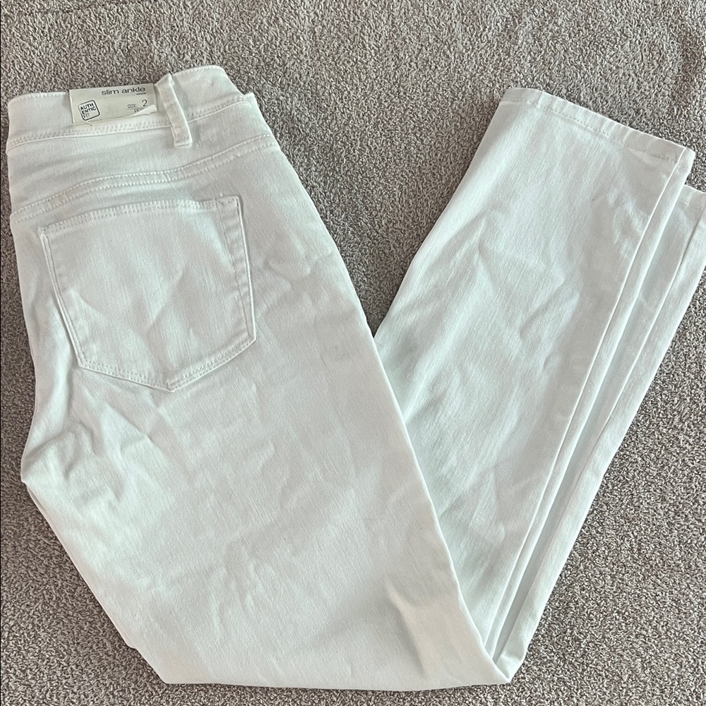J. Jill Women's Crisp White Straight Leg Jeans